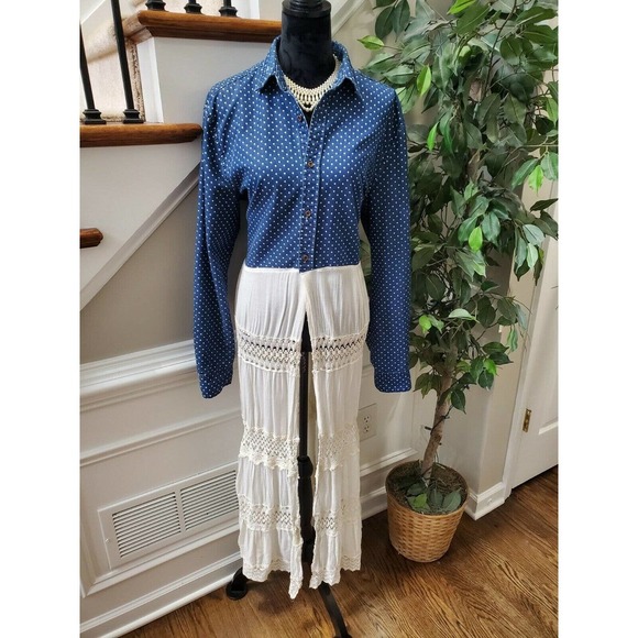 Women’s UPCYCLED REFASHIONED SHABBYCHIC BOHO Long Duster- Bust 44" - Picture 10 of 10